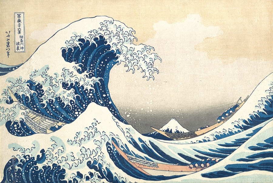 Hokusai's Great Wave off Kanagawa, illustrating the Ocean entry in the symbol dictionary